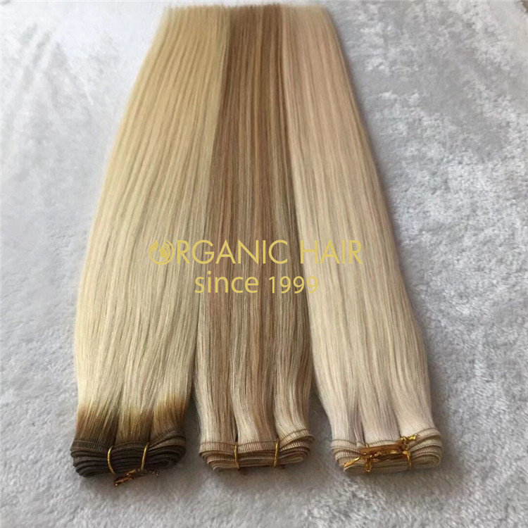 New hair-Hybrid hair weft or flat weft hair with top quality A108